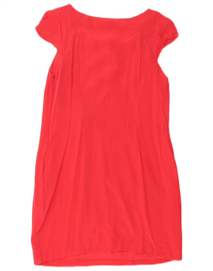 COAST Женское платье-футляр UK 12 Средне-розовый с цветочным принтом