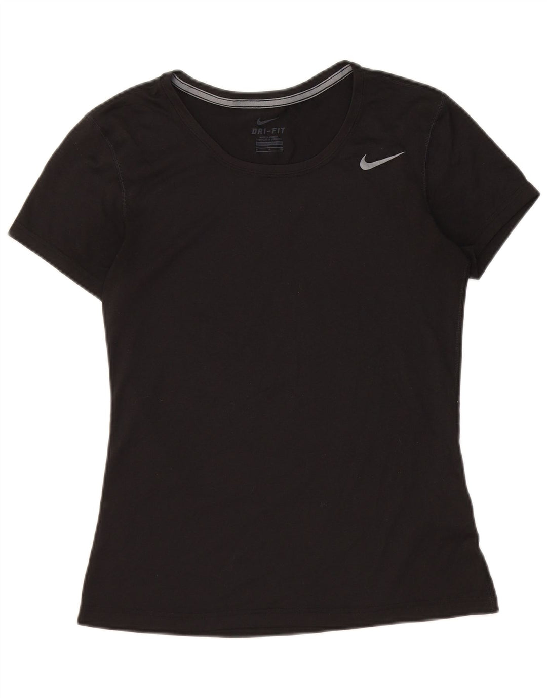 Женская футболка NIKE Dri Fit Top UK 10, маленький черный полиэстер