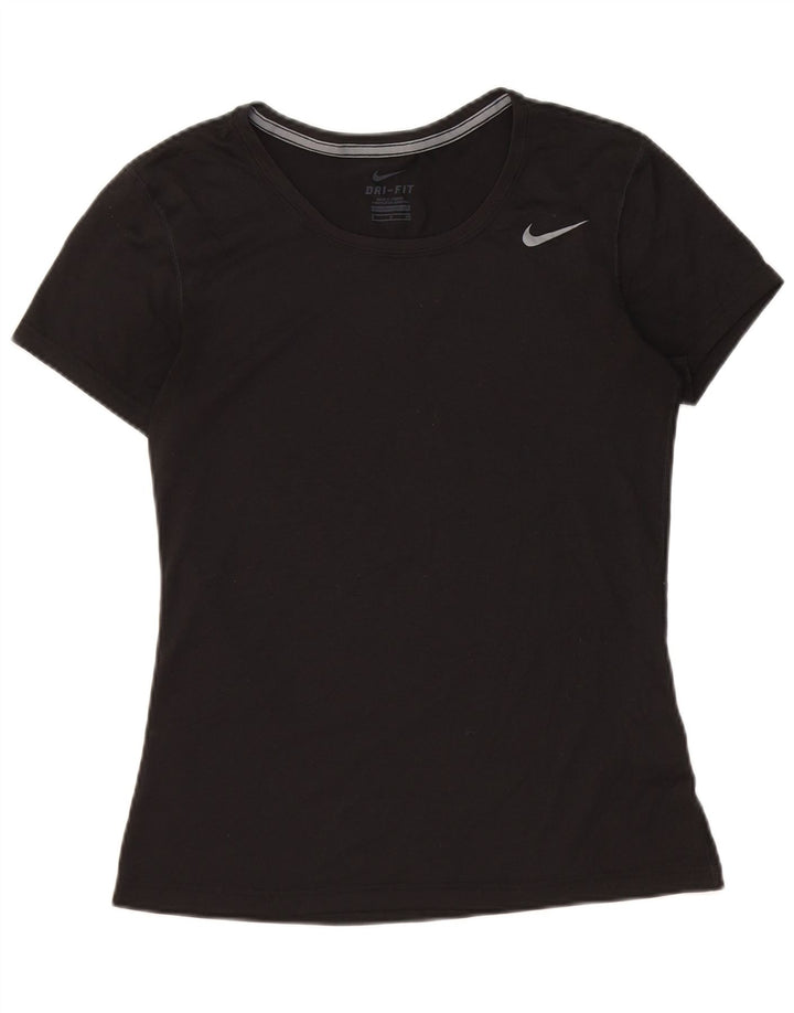 Женская футболка NIKE Dri Fit Top UK 10, маленький черный полиэстер