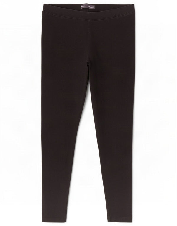 Женские леггинсы Marks & Spencer UK 10, маленькие черные хлопковые