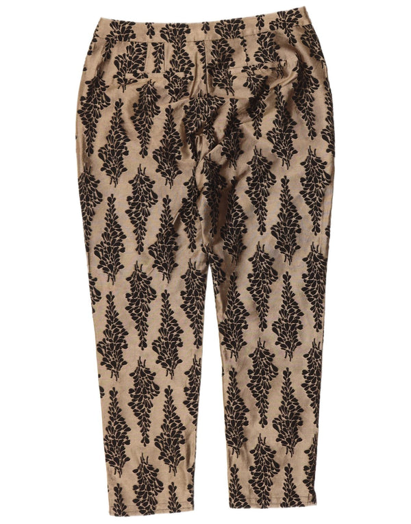 Женские укороченные брюки Boden UK 10, маленькие W28 L24, коричневые, хлопковые с цветочным принтом