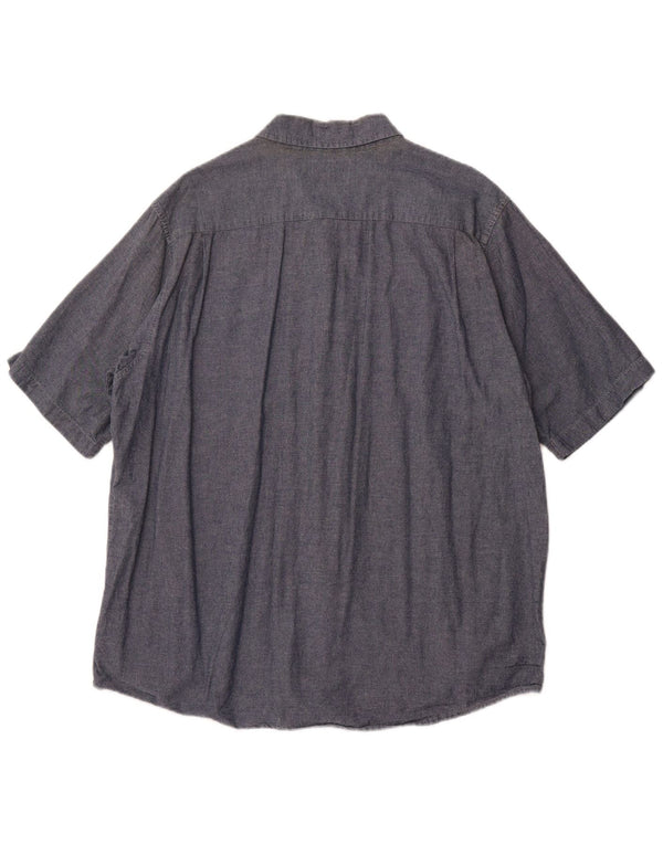 Мужская рубашка с коротким рукавом WRANGLER 2XL, синяя, хлопок