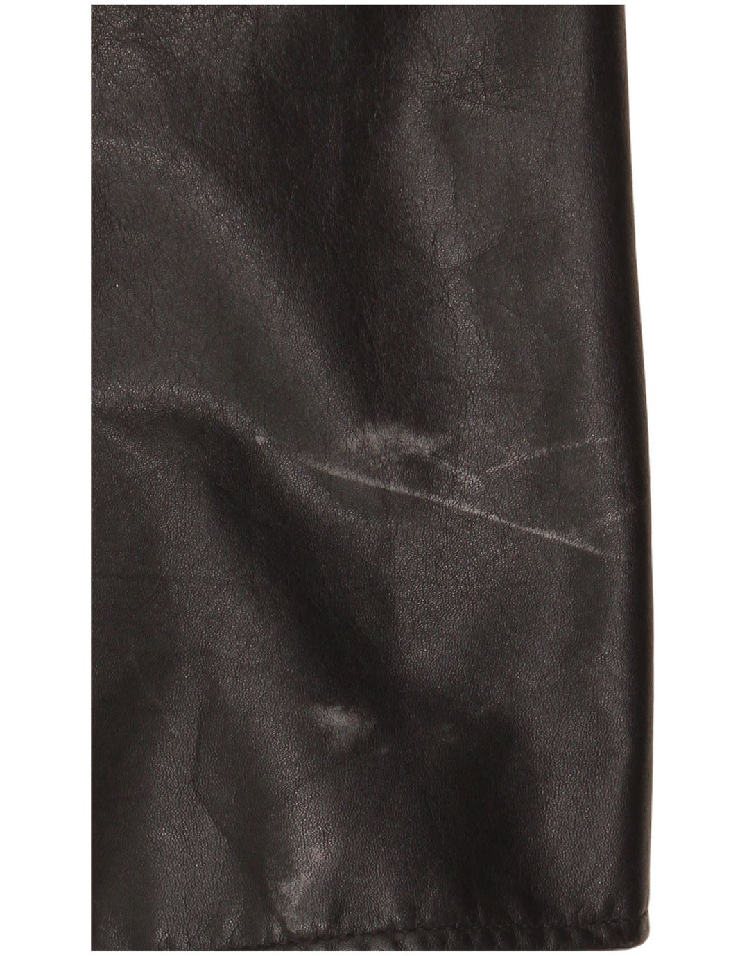 Винтажное мужское кожаное пальто IT 54 2XL Черное кожаное