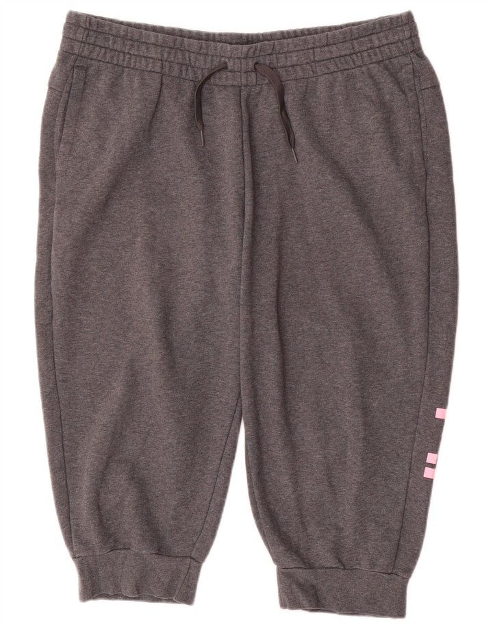 Женские спортивные шорты-бермуды с рисунком ADIDAS UK 20/22 XL Серые