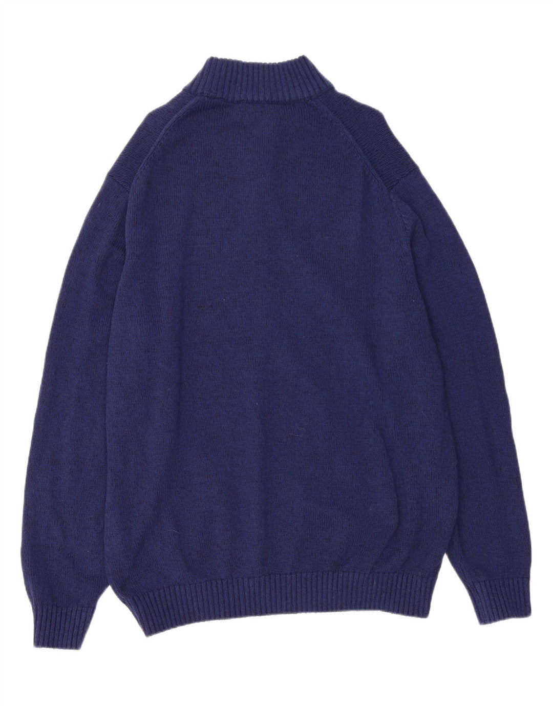 IZOD Mens Button Neck Jumper Sweater XL Navy Blue Flecked Vintage Izod and Second-Hand Izod from Messina Hembry 