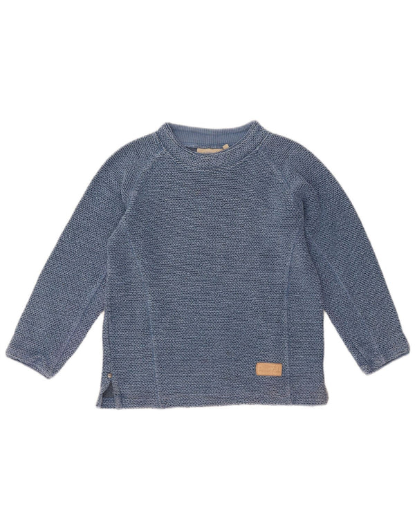 Женский свитер WEIRD FISH, джемпер UK 14, средний синий хлопок