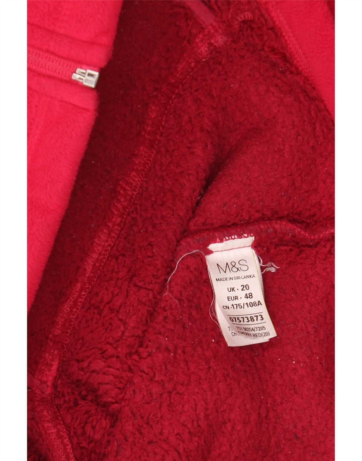Женская флисовая куртка Marks & Spencer UK 20 2XL, красный полиэстер