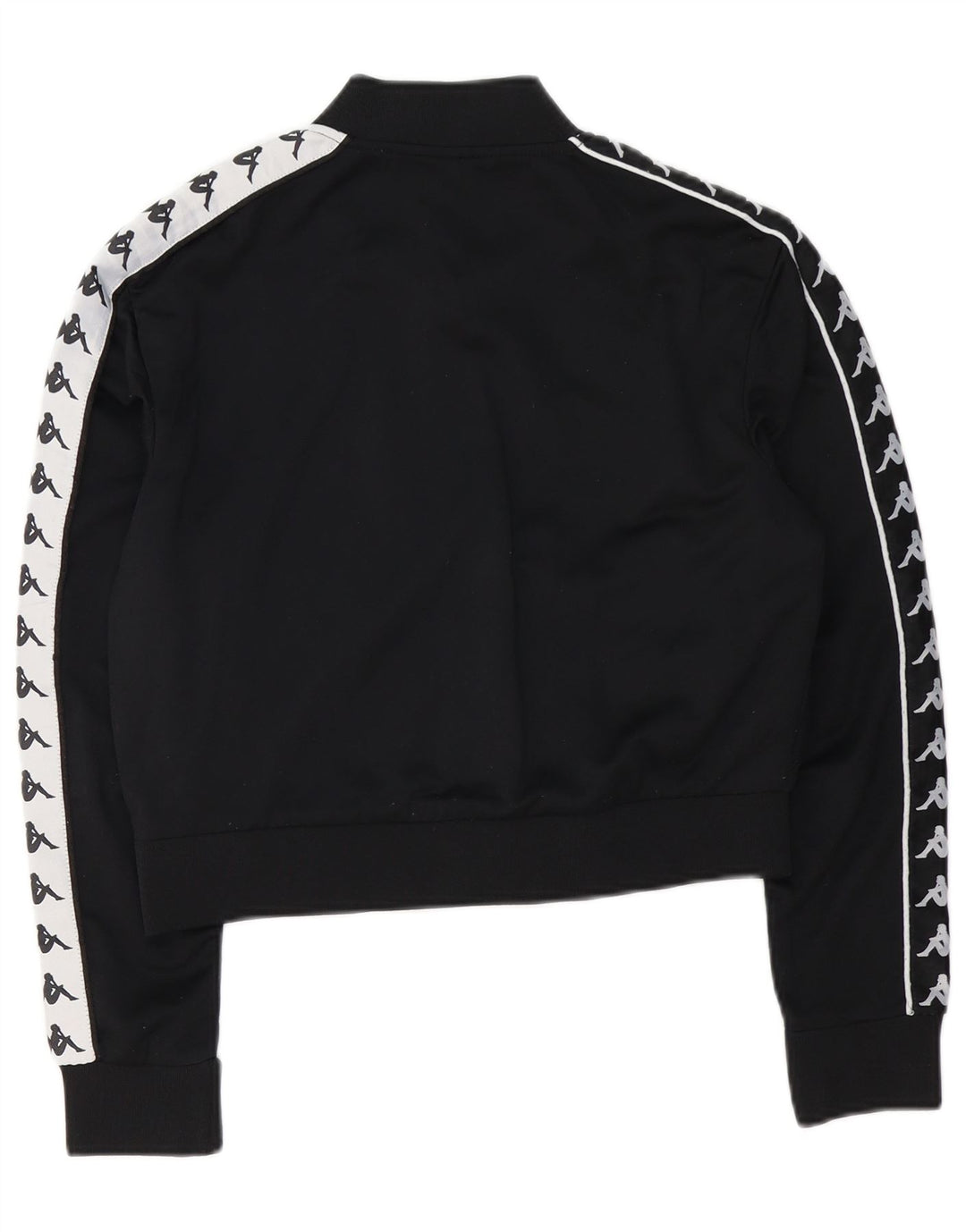 Женский укороченный спортивный костюм с графическим рисунком Kappa UK 14, средний черный полиэстер