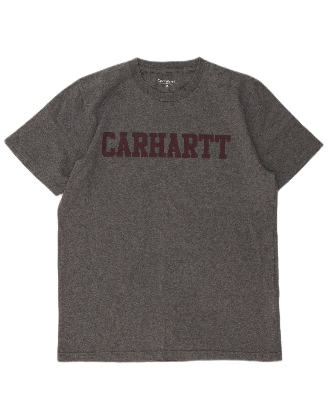 Мужская футболка с рисунком Carhartt, хлопковый топ среднего серого цвета