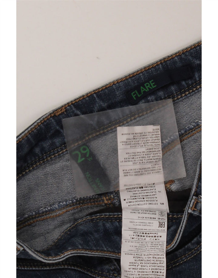 Женские расклешенные джинсы Benetton W29 L31 синие, хлопок