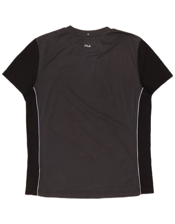 Мужская футболка FILA Top IT 48 Medium Grey Полиэстер с цветными блоками