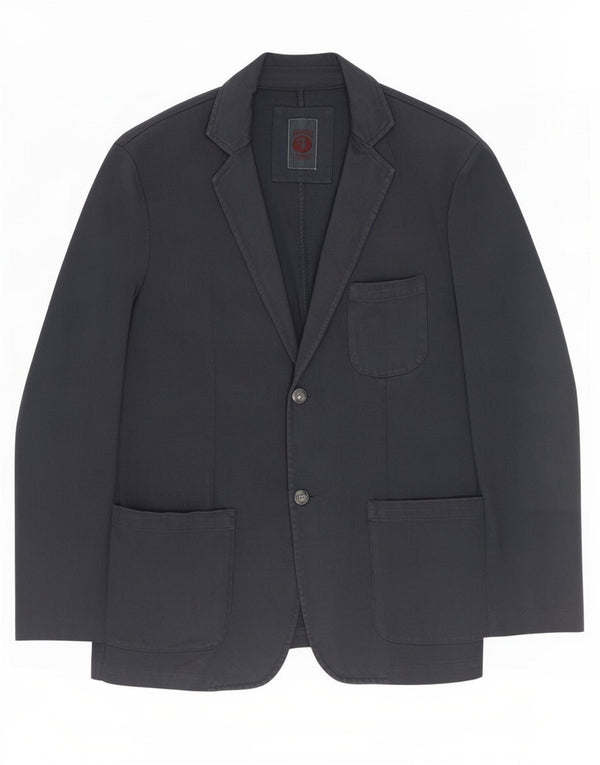 Мужской пиджак Trussardi на 2 пуговицах EU 52 XL, темно-синий, хлопок