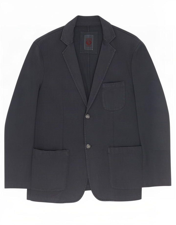 Мужской пиджак Trussardi на 2 пуговицах EU 52 XL, темно-синий, хлопок
