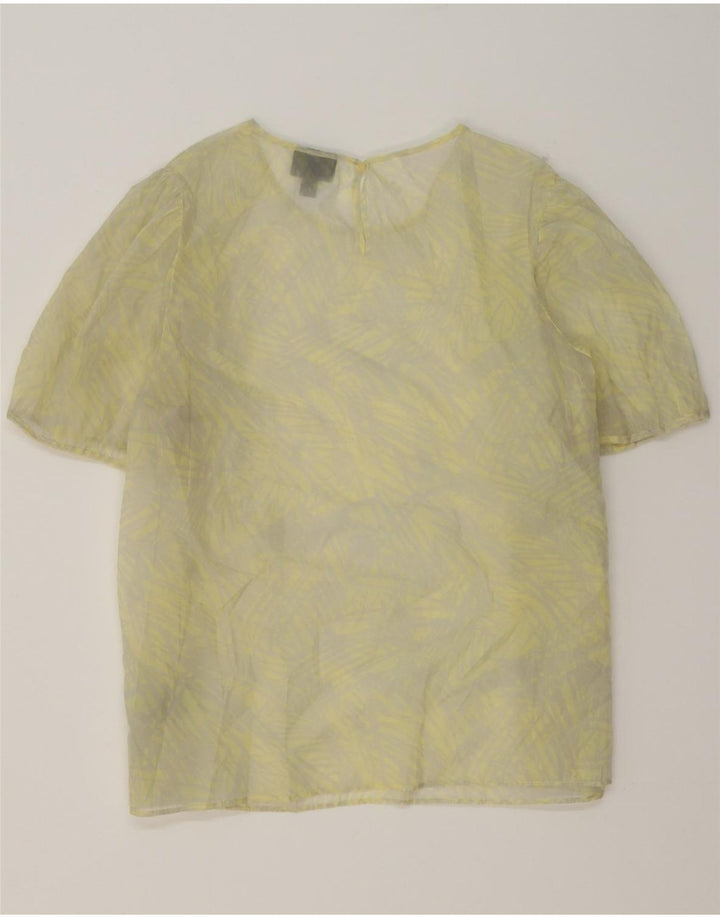 MOSSIMO Womens Abstract Pattern Blouse Top UK 20 2XL Yellow Polyester Vintage Mossimo and Second-Hand Mossimo from Messina Hembry 
