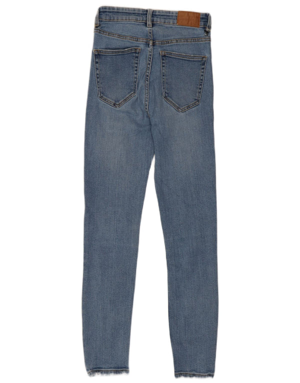 Женские потертые джинсы скинни Zara EU 36 XS W26 L26 синие