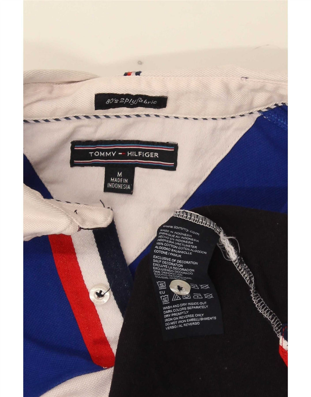 Мужская рубашка-поло для регби с рисунком Tommy Hilfiger, средний разноцветный