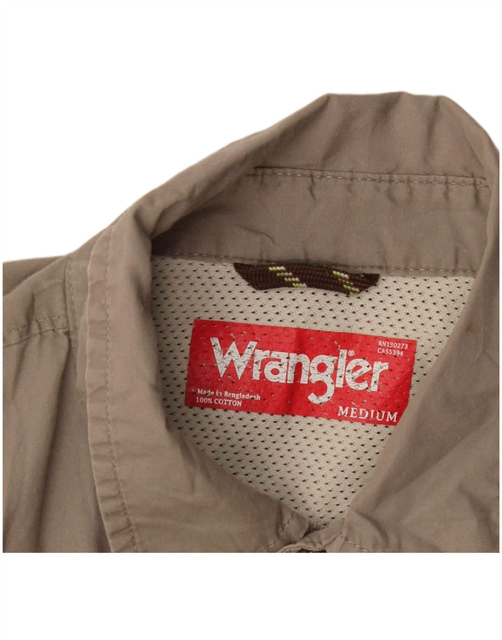 Мужская рубашка Wrangler из хлопка среднего цвета хаки