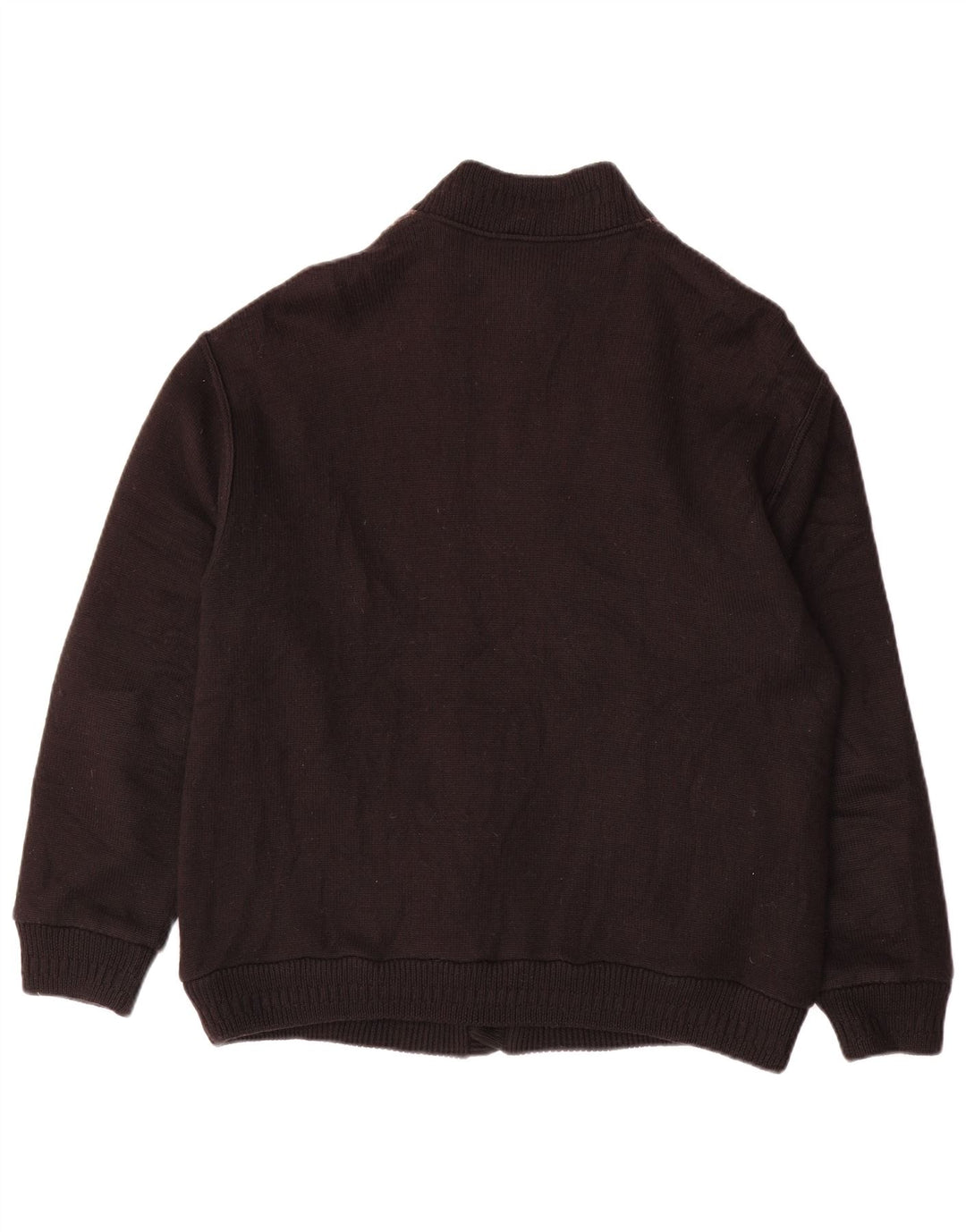 LUCIANO CHIARI Мужской кардиган-свитер IT 52, большой черный, шерсть с геометрическим узором