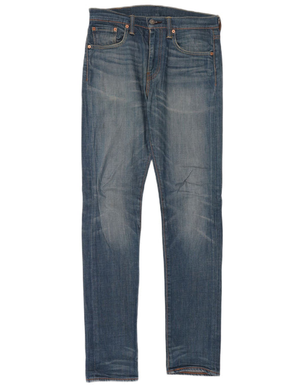 Мужские зауженные зауженные джинсы Levi's 522 W30 L34 синие, хлопок