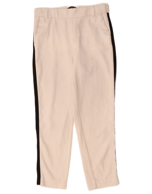 Женские узкие укороченные брюки Zara UK 6 XS W25 L24, белый полиэстер