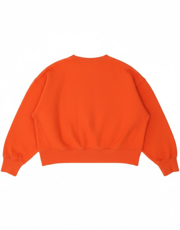 Женский укороченный свитшот оверсайз Nike UK 14, хлопковый средний красный