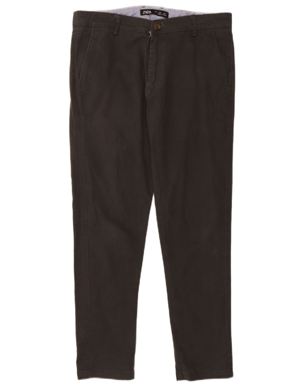 Мужские брюки-чиносы Zara W34 L29, зеленые, хлопковые