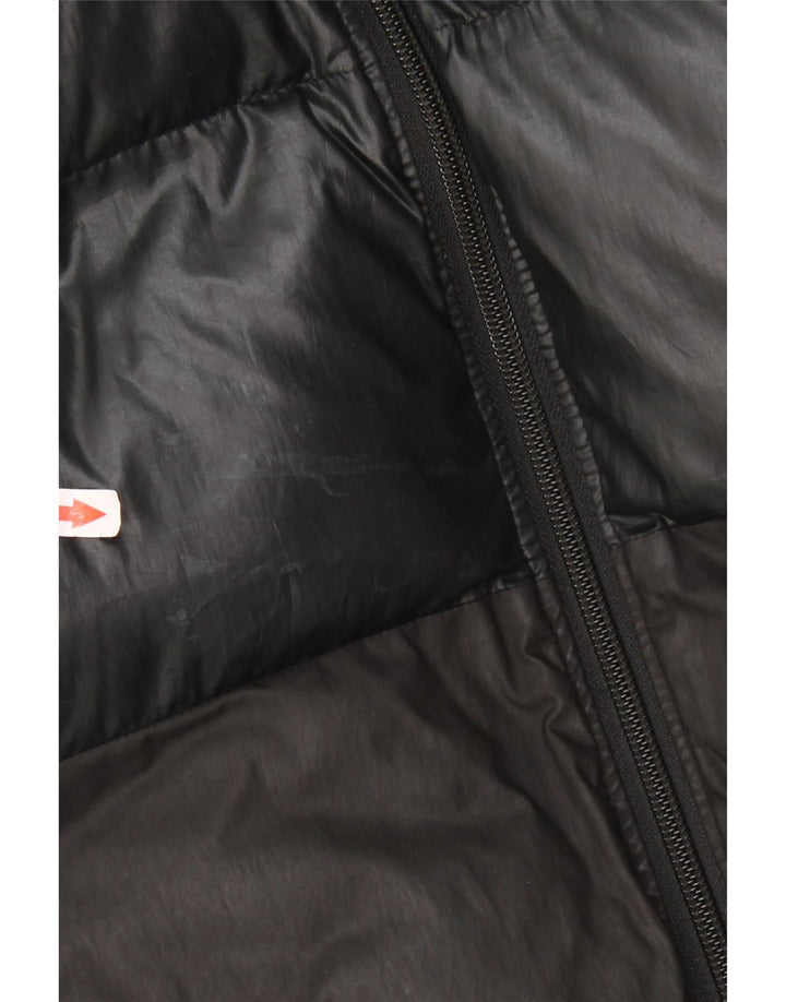 Женская утепленная куртка ADIDAS с капюшоном UK 16, большой черный полиэстер с цветными блоками