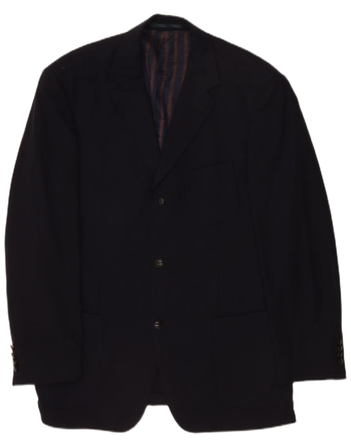 Мужской пиджак с 3 пуговицами Hugo Boss EU 52 XL, темно-синий, новая шерсть