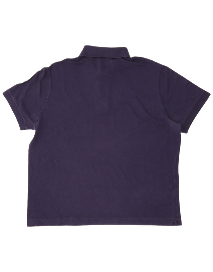 Мужская рубашка-поло Lacoste, размер 7, 2XL, темно-синяя