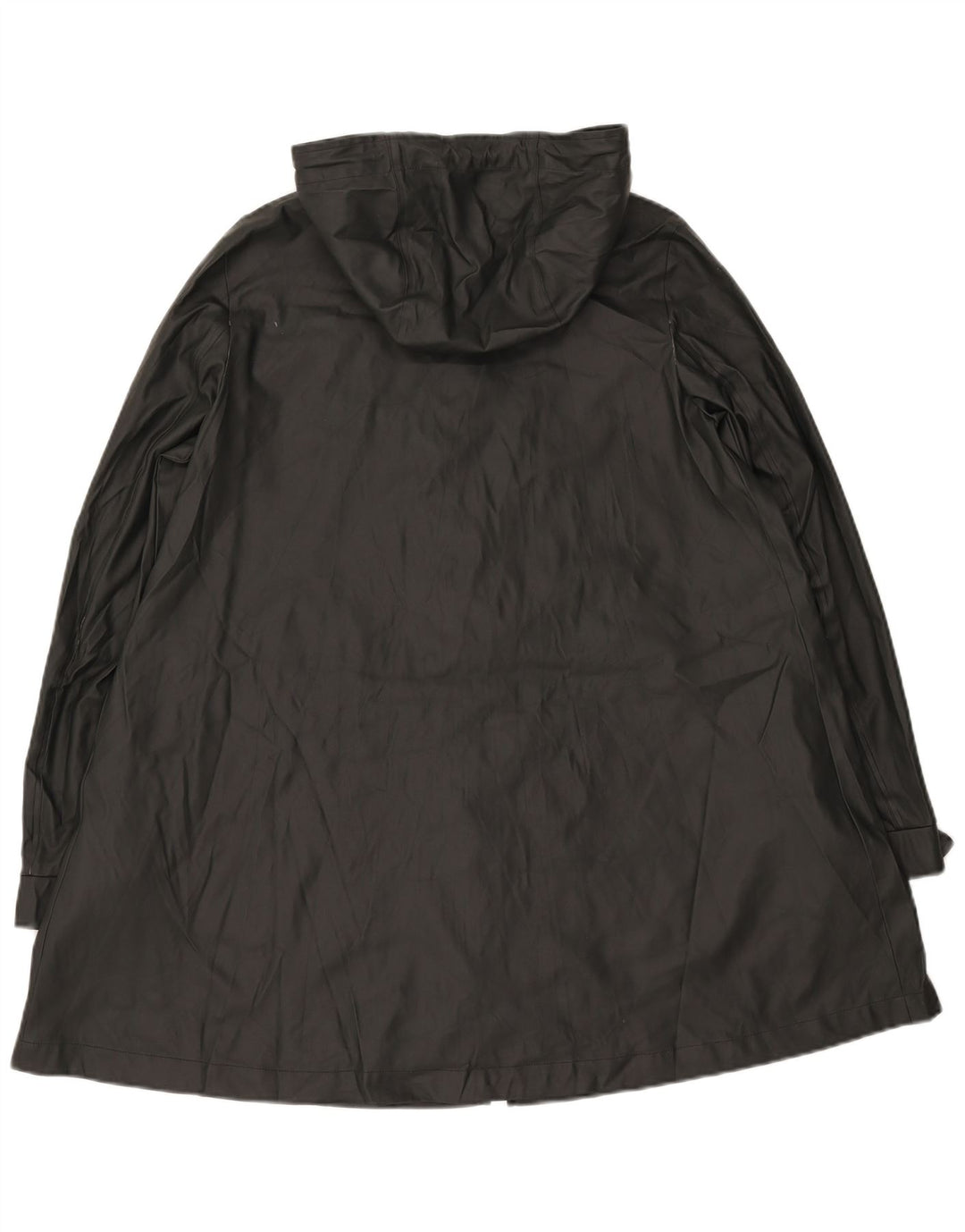 ZARA Womens Oversized Hooded Raincoat UK 10 Small Grey Polyester