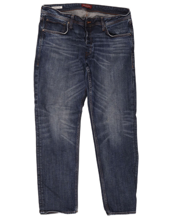 Мужские прямые джинсы Jack & Jones Mike Comfort Fit W36 L32, синие, хлопок