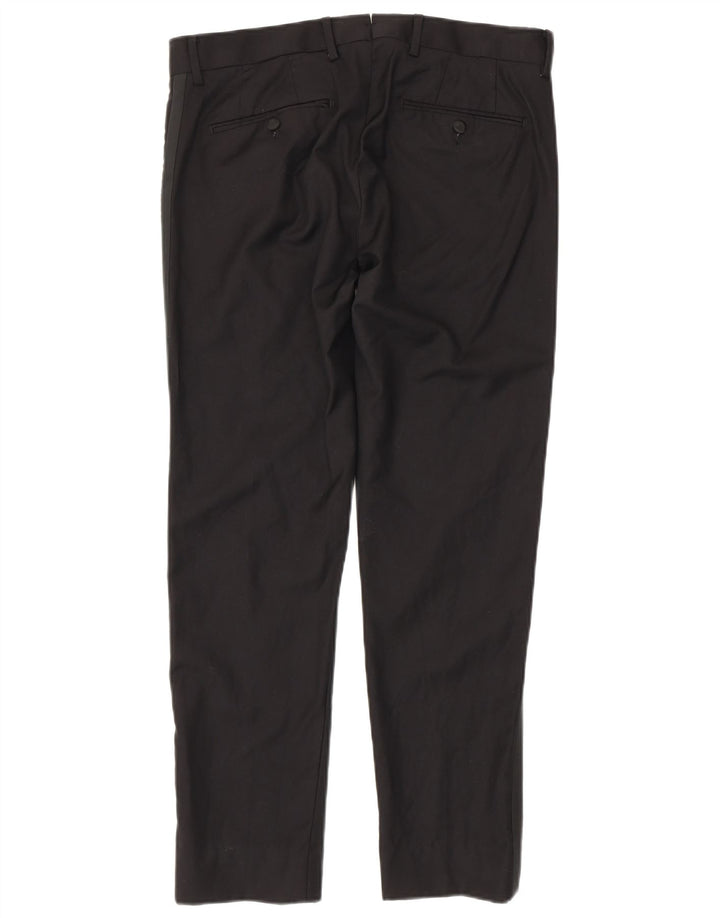 Мужские узкие брюки Gutteridge IT 48 Medium W32 L29, черный полиэстер