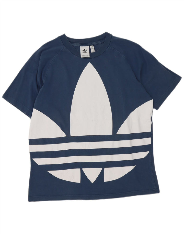 Мужская футболка с рисунком Adidas Top Medium Blue Cotton