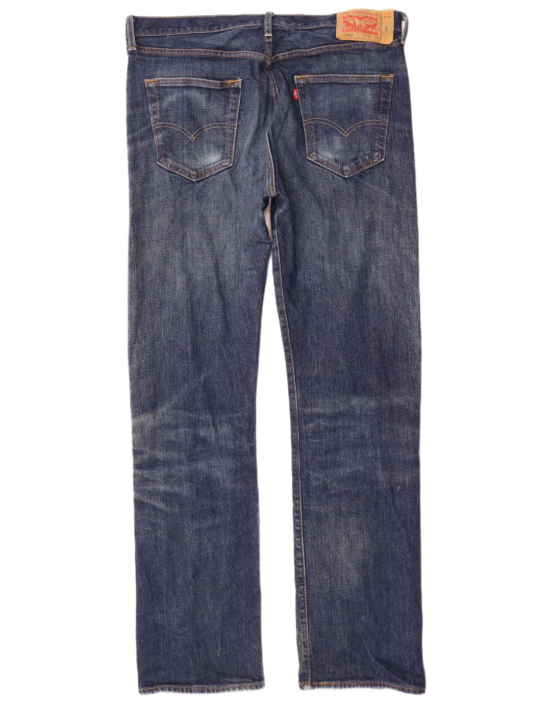 Мужские прямые джинсы Levi's 501 W36 L34 синие, хлопок