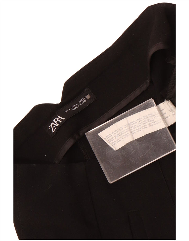 Женские зауженные костюмные брюки Zara, большие W30 L27, черные, полиэстер