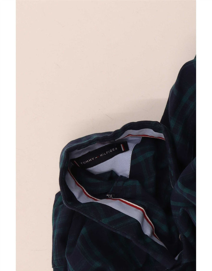 Мужская рубашка на заказ Tommy Hilfiger XL Темно-синяя клетка