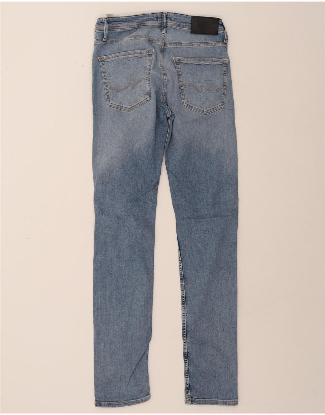 JACK & JONES Mens Distressed Slim Jeans W31 L34 Blue Cotton Vintage Jack & Jones and Second-Hand Jack & Jones from Messina Hembry 