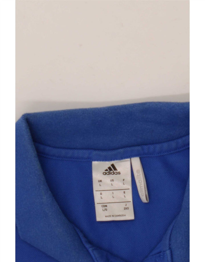 Мужская рубашка поло Adidas большая синяя