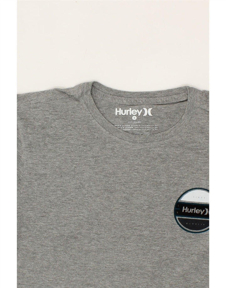 HURLEY Mens Petit Graphic T-Shirt Top Small Grey Cotton Vintage Hurley and Second-Hand Hurley from Messina Hembry 