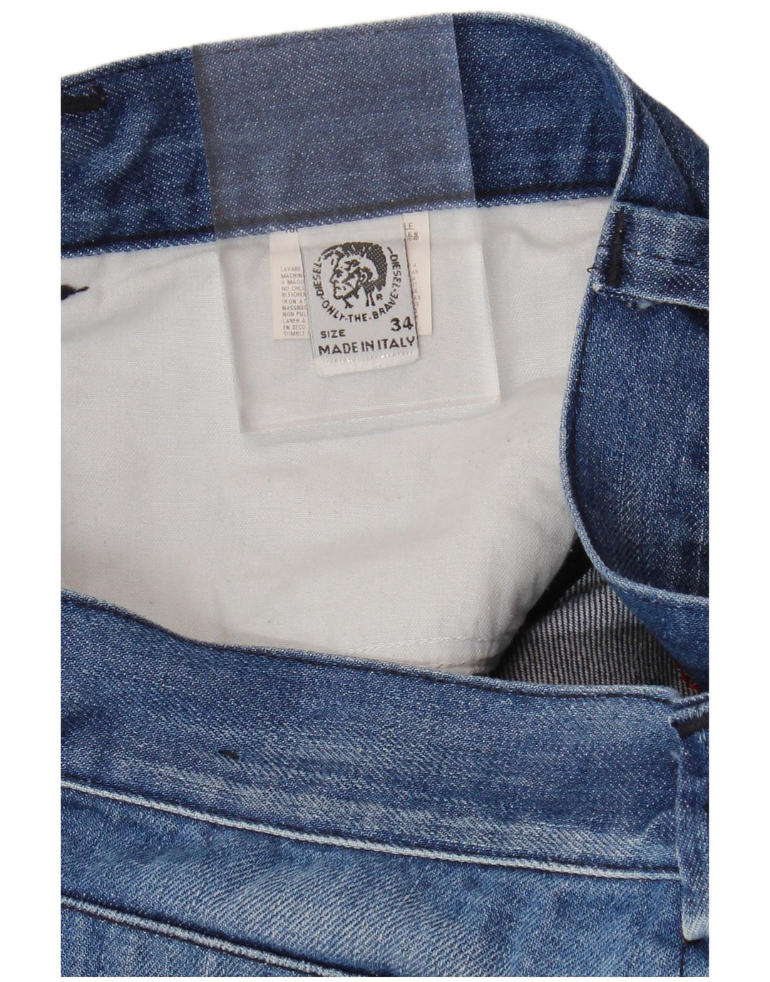 Мужские прямые джинсы DIESEL W34 L29, синий хлопок