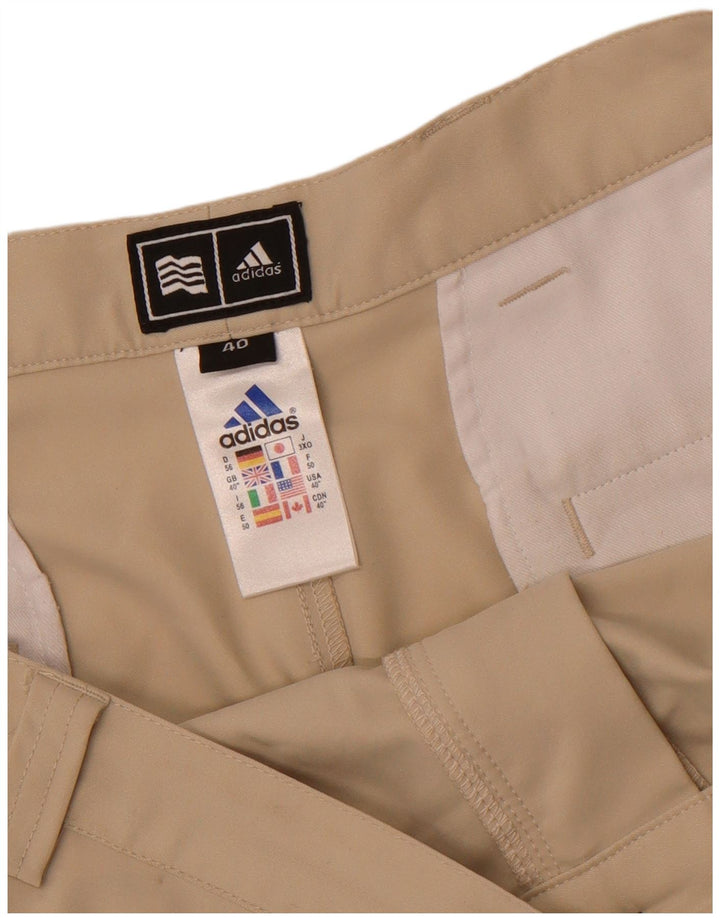 Мужские шорты чинос Adidas W40 XL бежевого цвета из полиэстера