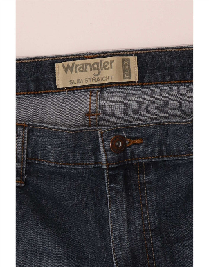 Мужские узкие прямые джинсы Wrangler W38 L30 синие