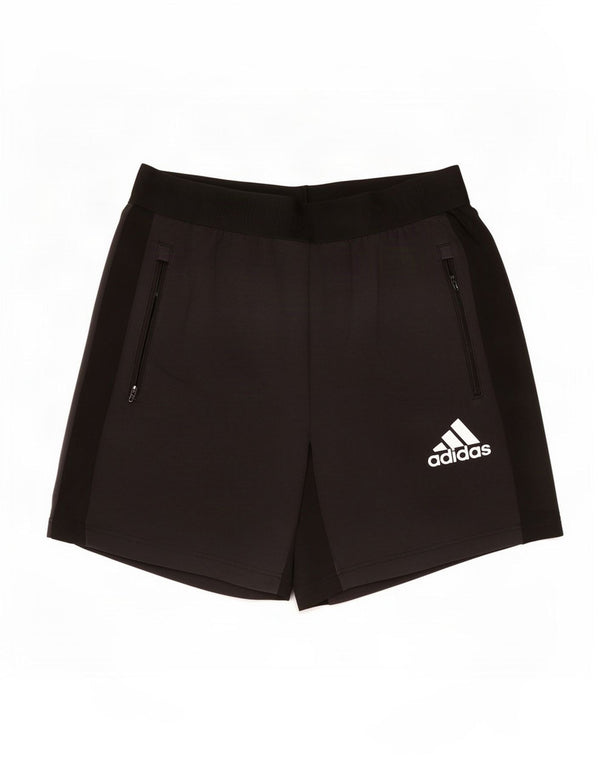 Мужские спортивные шорты Adidas с графическим рисунком, средний черный, хлопок