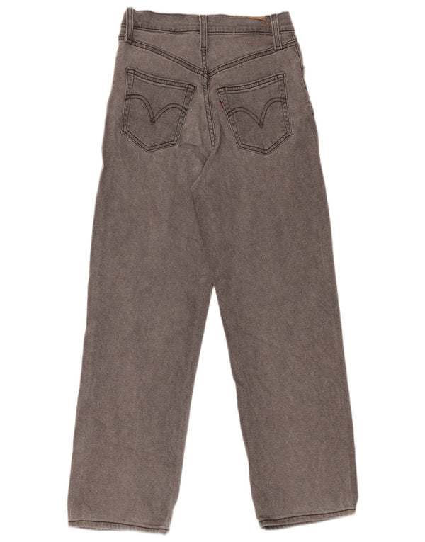 Женские широкие джинсы с высокой талией LEVI'S W24 L27 Серые