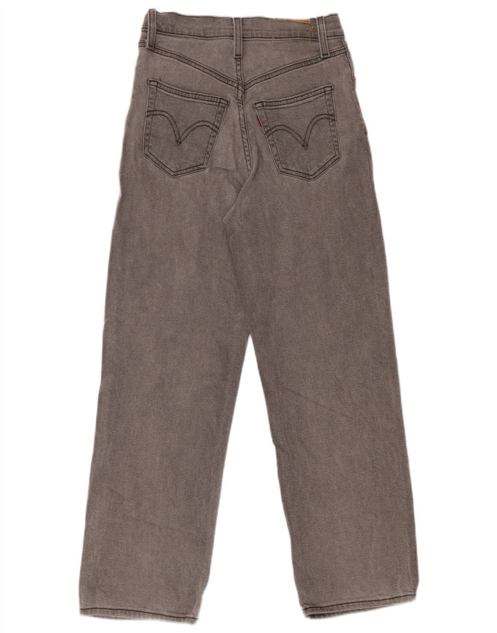 Женские широкие джинсы с высокой талией LEVI'S W24 L27 Серые