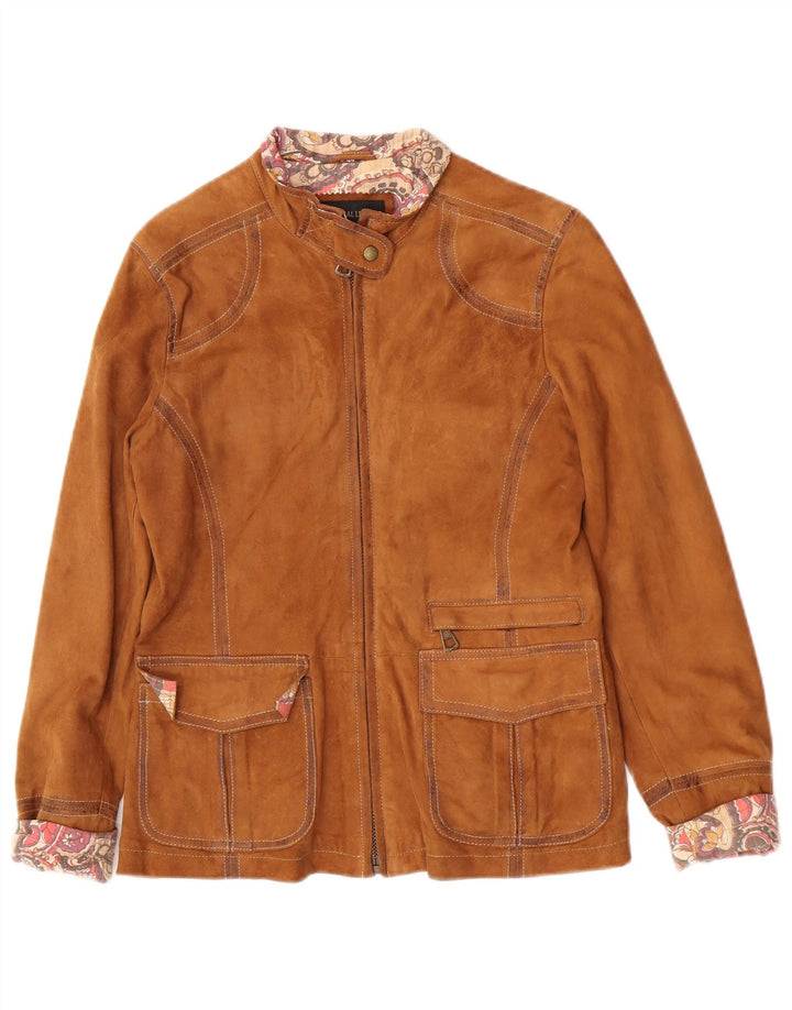 Винтажная женская замшевая куртка IT 44 Medium Beige Leather