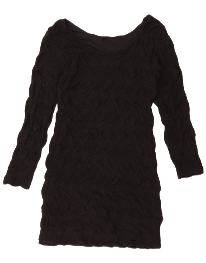 Женское платье-футляр ZARA с длинным рукавом UK 14, большое черное