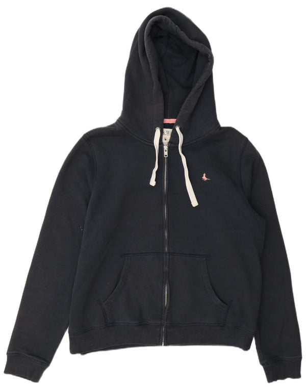 Женский свитер с капюшоном на молнии Jack Wills UK 16, большой темно-синий, хлопок