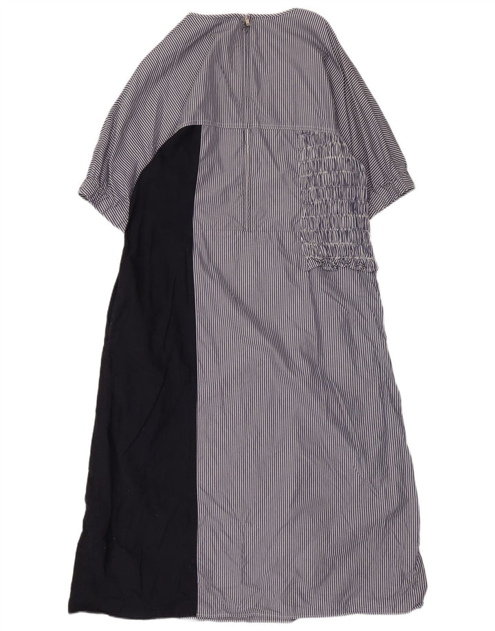 Женское платье макси COS EU 44 XL, темно-синее, хлопок в тонкую полоску