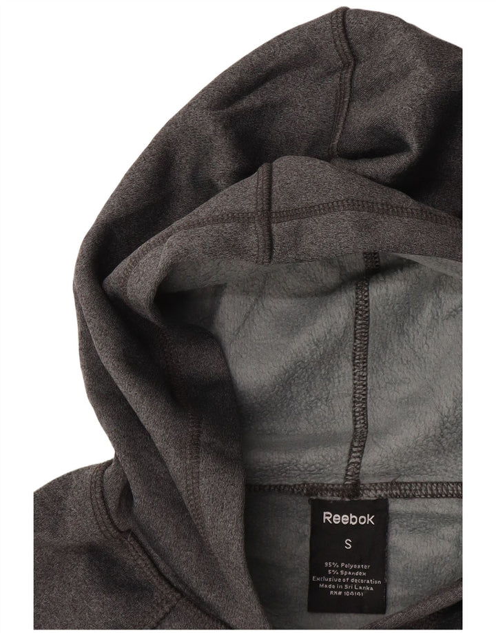 Женский джемпер с капюшоном REEBOK UK 10, маленький, серый, полиэстер